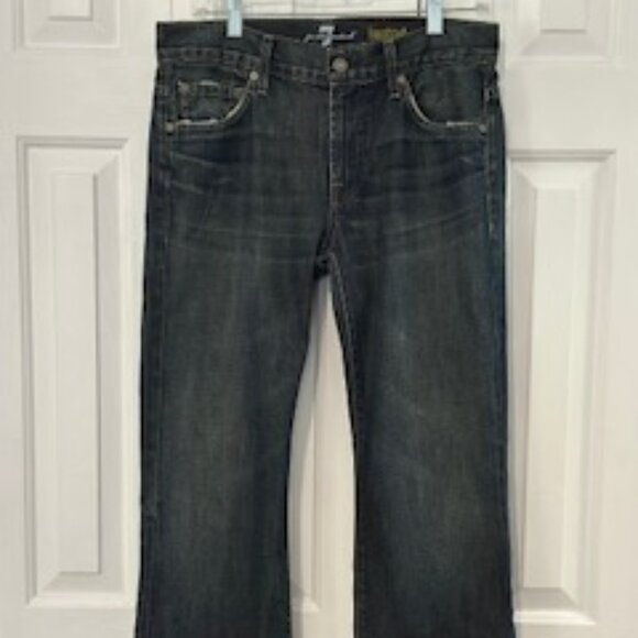 Vintage 7 For All Mandkind Men's Bootcut Jeans Size 30 Waiste 30 Length - Picture 1 of 16